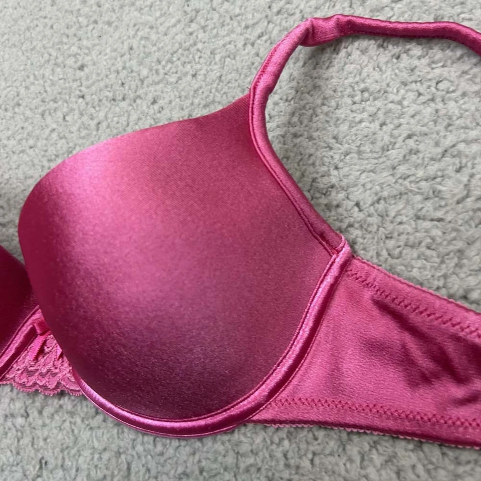 Sutiã Wonderbra 34C sutiã push up 7234 cetim push up underwire rosa - Imagem 4 de 4