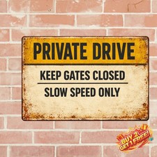 Private Property No Dumping No Yard Waste Warning Tin Metal Sign 8x12