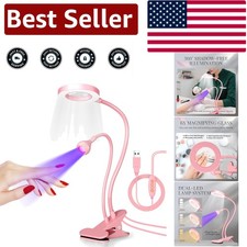 Professional Dual-Light UV  LED Nail Dryer - Adjustable Brightness  Gooseneck