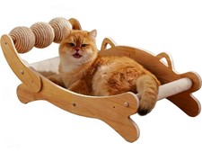 3-in-1 Cat Scratcher Bed for Indoor Cats Sisal Scratcher  Hammock Lounge wit...