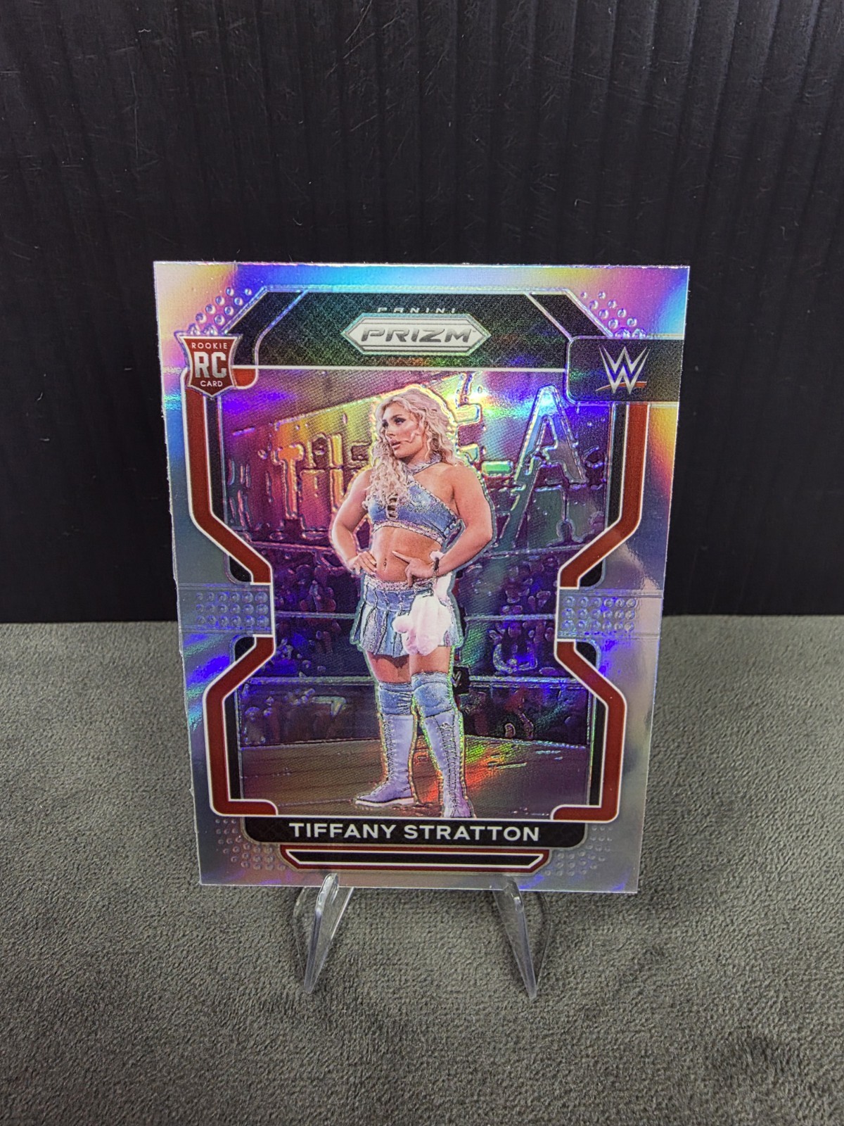 2022 Panini Prizm WWE Tiffany Stratton #104 Silver Prizm RC Rookie D-1