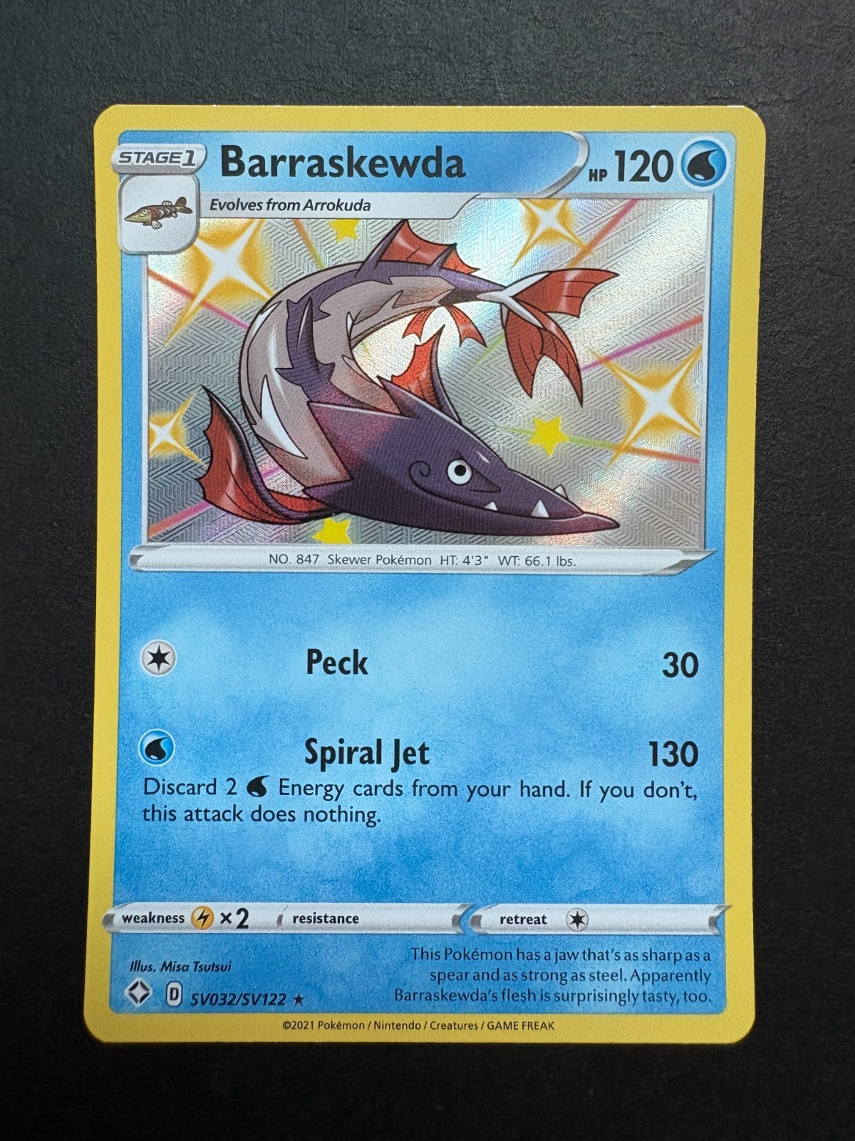Pokemon Shining Fates: Barraskewda SV032/SV122 NM