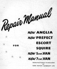 Ford Anglia Prefect Escort Squire Factory Manual CR152 Radio 1956 free UK p&p