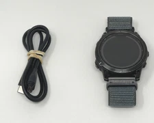 Garmin Fenix 7X Sapphire Solar 51mm Carbon Gray Titanium w/ Sport Loop GPS Used