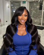 34" Body Wave Human Hair Wig 13x6 HD Lace Front Wig Transparent Lace Pre Plucked