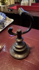 Antique Brass / Bronze Hook Stand Victorian Heavy Cast Metal Original Patina