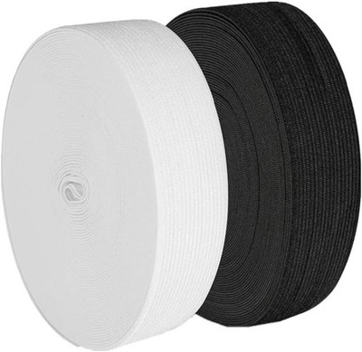 2 Pack 20 Yard 1 Inch Wide Heavy Stretch High Elasticity Sewing Elastic Band Cra