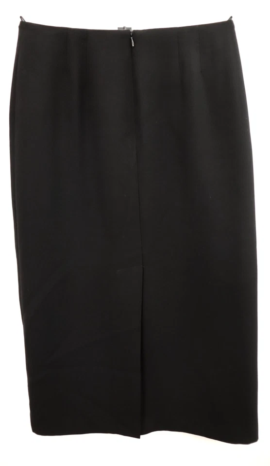 Falda lápiz larga recta de poliéster para mujer JONES WEAR forrada negra lisa talla 6 Foto 2 de 4