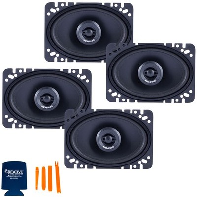 Memphis Audio 2 Pairs of SRX462 Street Reference Series 4X6'' Coaxial Speakers