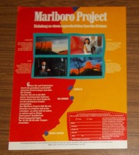 Seltene Werbung MARLBORO PROJECT - Landschaft Aspekte Kultur Leute 1993