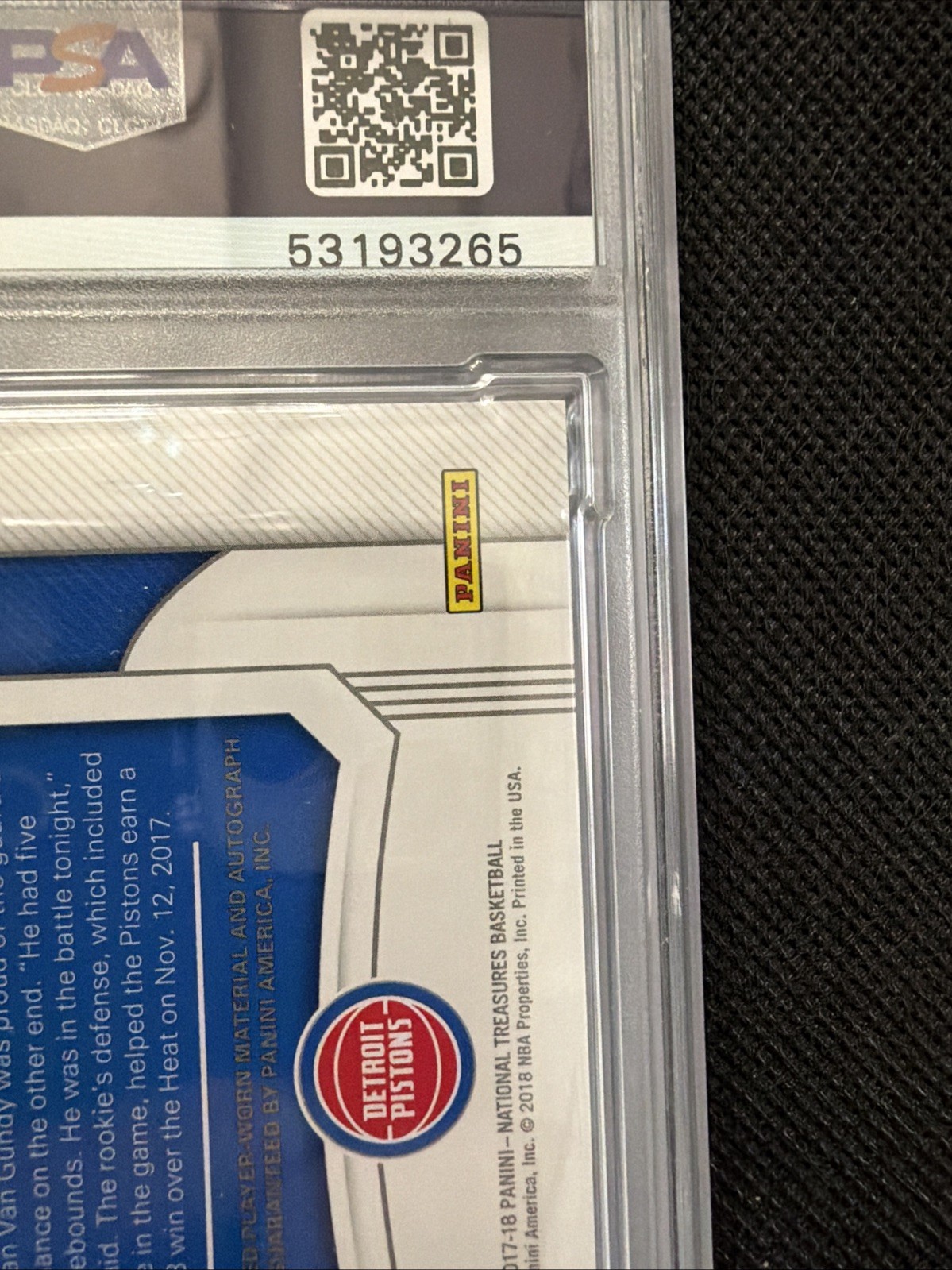 Luke Kennard Rookie Patch Auto Bronze RPA /25 - 2017 National Treasures - PSA 9 view 15