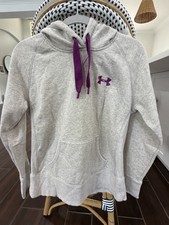 Under Armour UA Storm Women's Loose Fit Pullover Hoodie Heather Gray Purple XS