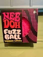 Schylling NEEDOH Fuzzball Pink Velvet Squeeze Authentic Nee Doh Squishy Rare