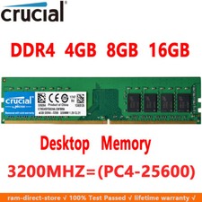 Crucial DDR4 16GB 8GB 4GB 3200 PC4-25600 288pins Desktop Memory Dimm Ram 1.2V