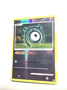 UNOWN M - 66/123 - Mysterious Treasures - Reverse Holo - Pokemon Card - LP