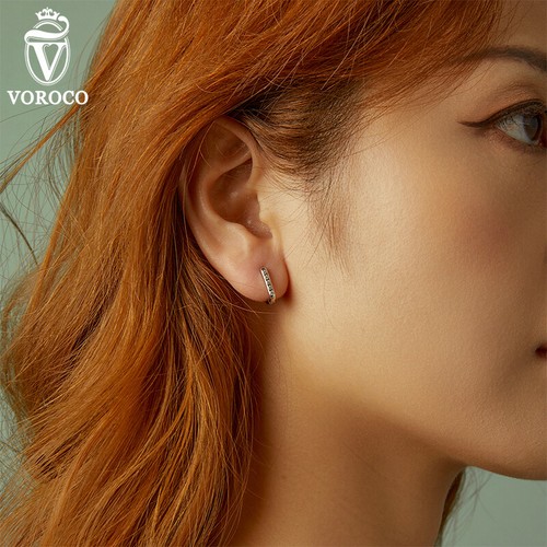 Wostu S925 Silver Exquisite Turquoise Shape Hoop Earrings Jewelry Fit Women Gift - Picture 5 of 16