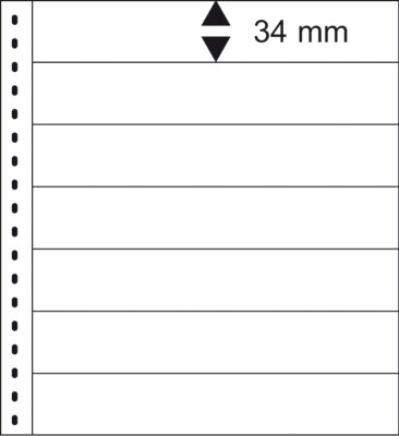 1-LINDNER-015-Omnia Insertion Sheets White 2X 7 Strips Pockets 245X34 mm