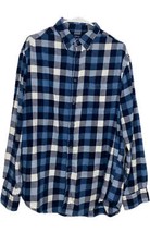 Men's Croft Barrow, Classic Fit, Button Down Collar Dress Shirt. Navy Blue. Si