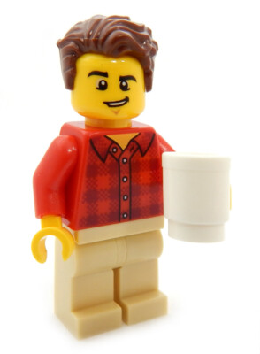 NEW LEGO DAD with COFFEE MINIFIG minifigure shirt father's day city town figure