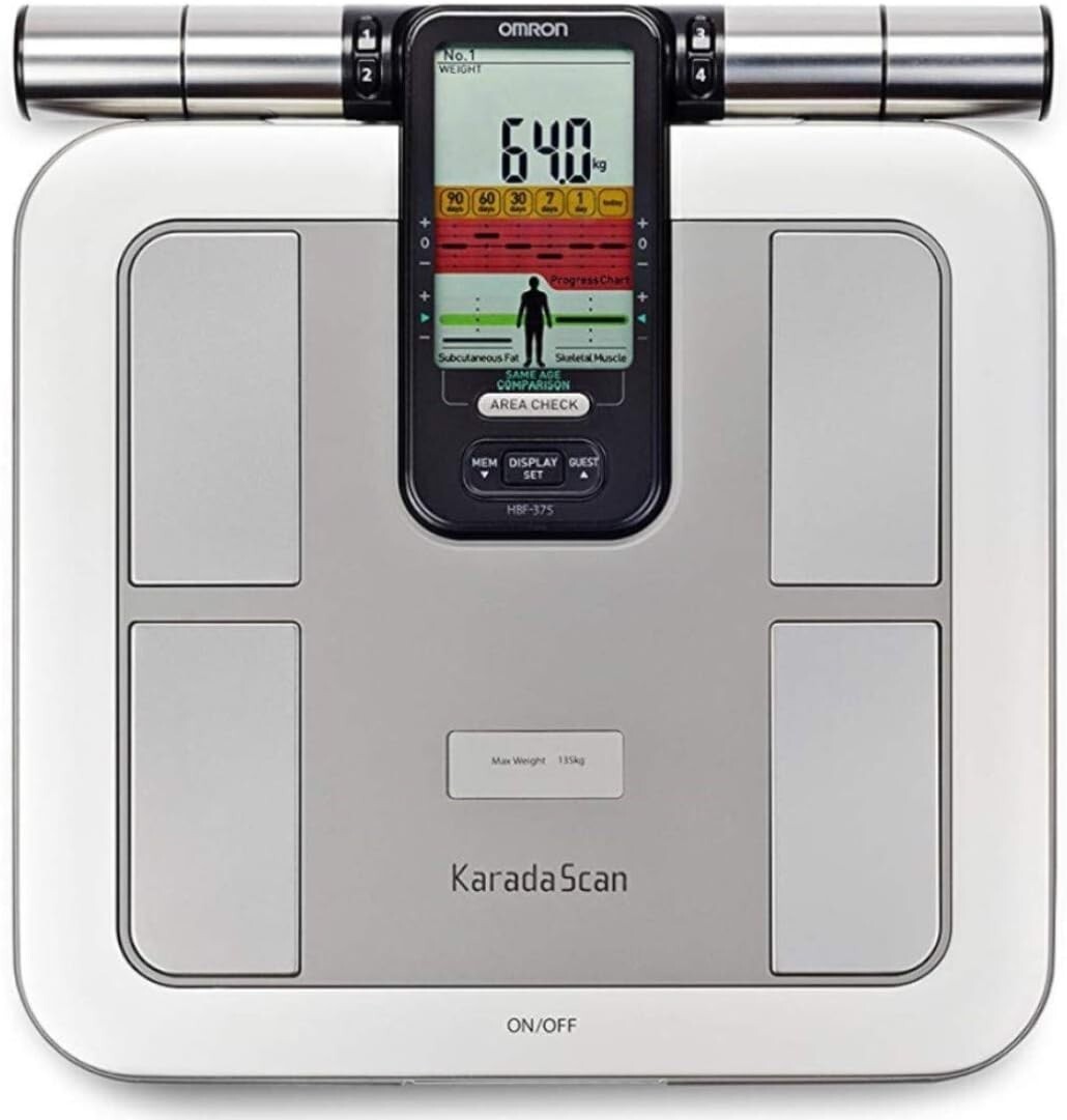 ほぼ新品　OMRON KaradaScan 体脂肪計 HBF-375 Omron HBF-375 KARADA Scan Body Composition & Scale (Language