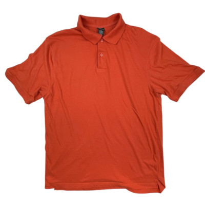 PBX Basics Orange Polo Shirt Men's Size XL Short Sleeve Shirt Cotton Blend