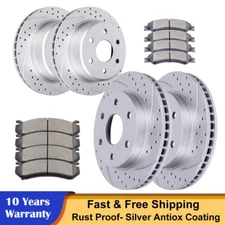 Front & Rear Rotors + Brake Pads for Chevy Silverado Tahoe GMC Sierra 1500 Yukon