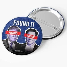 FRAUD & ABUSE Pin Back Buttons AT25-101