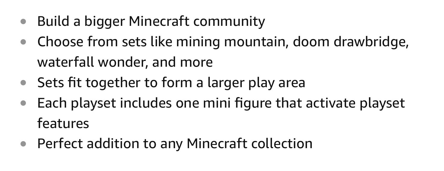 minecraft environment playset