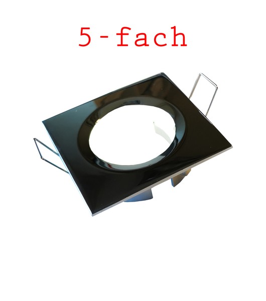 Paulmann 5 Fach Einbaustrahler Eckig Metall Chrome Einbauspot Einbauring 78X78Mm-image