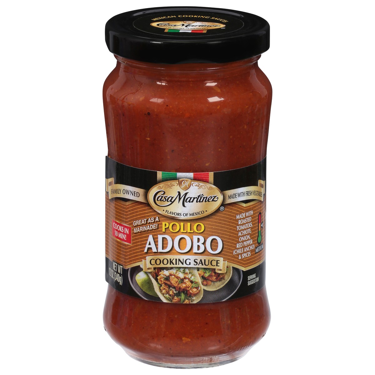 Casa Martinez Cooking Sauce Salsa Chicken Taco 12 Oz