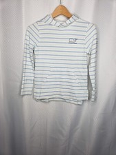 VINEYARD VINES KIDS HOODED SWEATSHIRT GRAPHIC BLUE GREEN WHITE STRIPE MEDIUM M