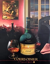 1985 Napoleon on Horse Courvoisier Cognac Bottle photo vintage print ad