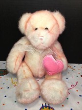 VGUC-15 FAO Schwarz Fifth Avenue Plush Teddy Bear Pink Ribbon Bow