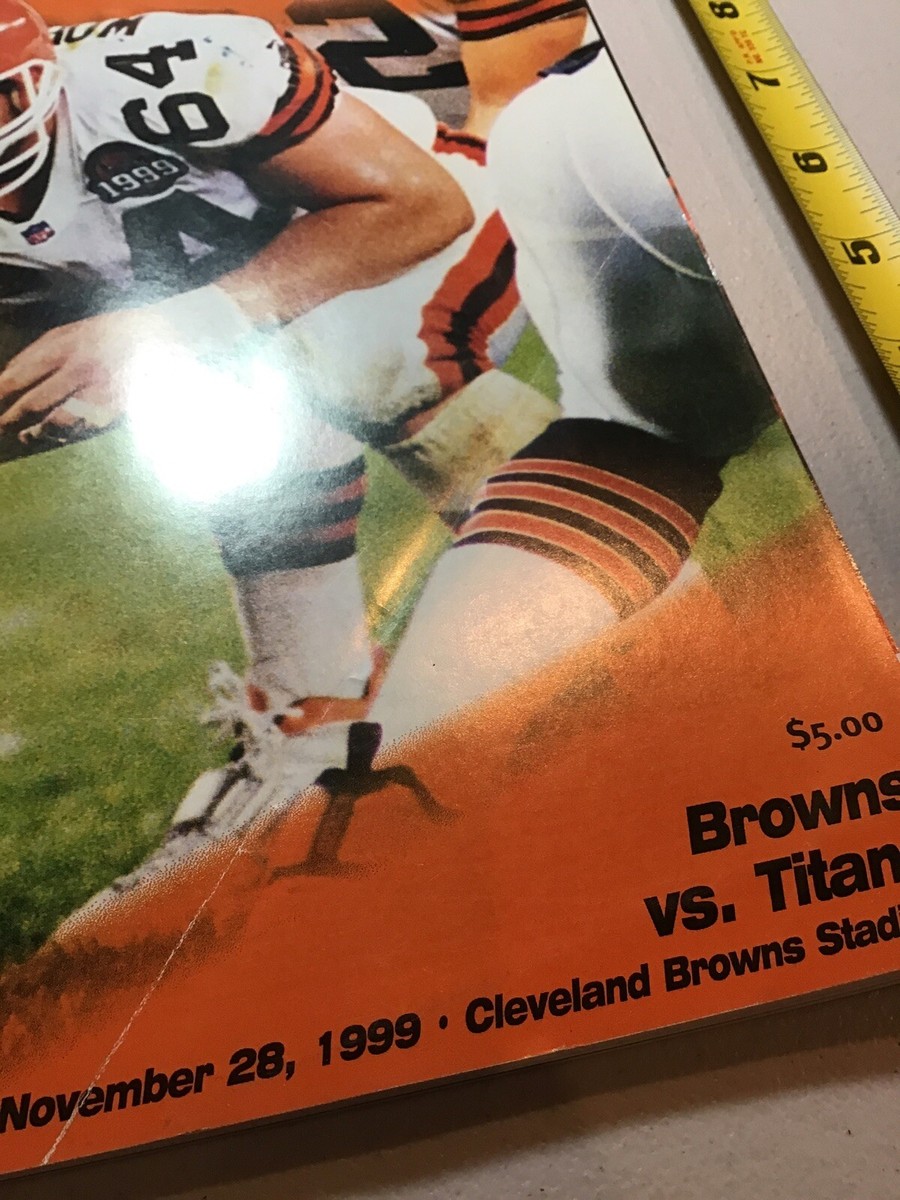 1999 Cleveland Browns vs Tennessee Titans Football Program Ticket Stub