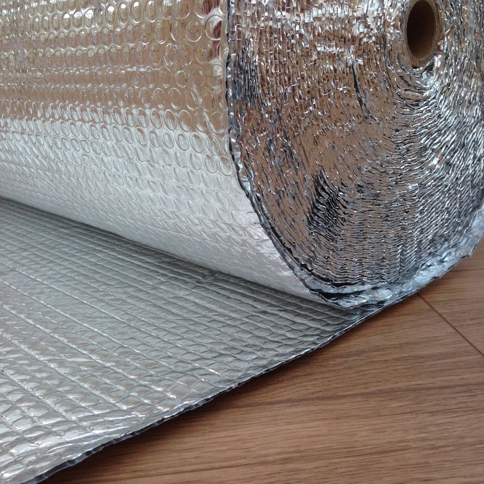 25m Yuzet Double Aluminium Bubble Foil Insulation Loft Home Caravan 1.2m Wide - Image 2 of 4