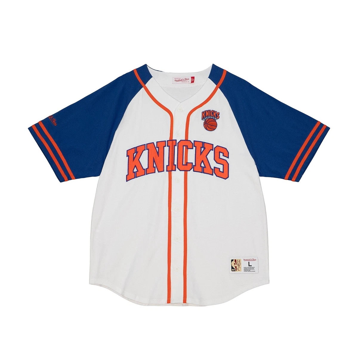 New York Knicks Mitchell & Ness Practice Day Button Down Jersey