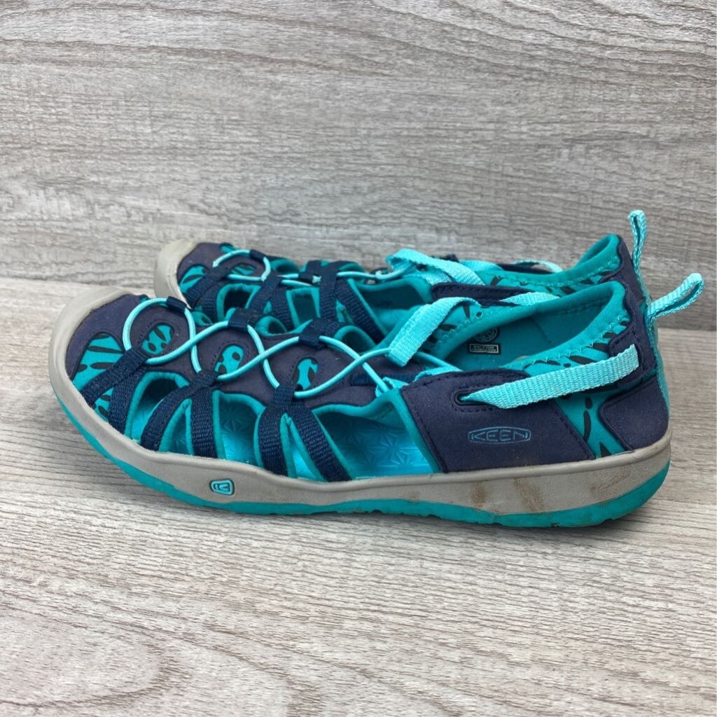 Sandali moxie unisex bambino KEEN blu cravatta elastica taglio basso 6