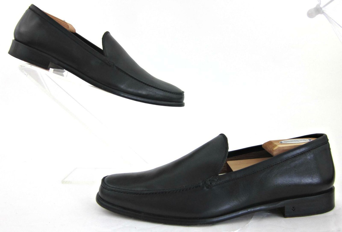 John Varvatos Venetian Loafers Black Leather 11.5 Handmade  display picture 1