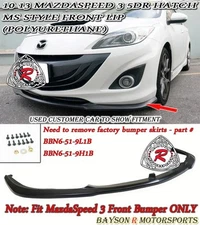 Fits 10-13 MazdaSpeed 3 5dr Hatch MS-Style Front Lip (Urethane)