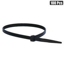 100 Pcs 11" Nylon Plastic Cable Zip Tie Wire Cord Strap Wrap Fasten 50 Lbs Black