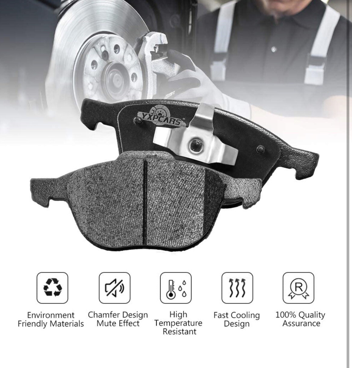 Ceramic Brake Pads Set Front Disc Pads D1044 For 2005/2006/2007 Ford