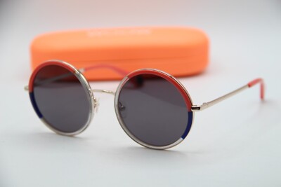 NEW WOOW SUPER BUSY 2 COL 0454 PEACH BLUE GOLD SUNGLASSES W/CASE 51-21