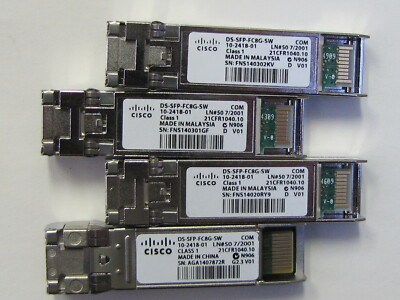 Cisco DS-SFP-FC8G-SW 8Gb SFP+ Fibre Channel 850nm 300m SW 10-2418-01