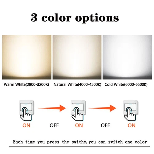 10/20PC 7W 3Color Dimmable LED Downlight Recessed Ceiling Panel Light 110-220V - Picture 6 of 9