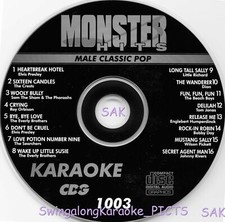 MALE CLASSIC POP MONSTER HITS KARAOKE VOL-1003 CD G RELEASE ME,SIXTEEN CANDLES 