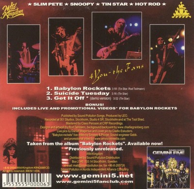 GEMINI FIVE BABYLON ROCKETS [SINGLE] NEW CD