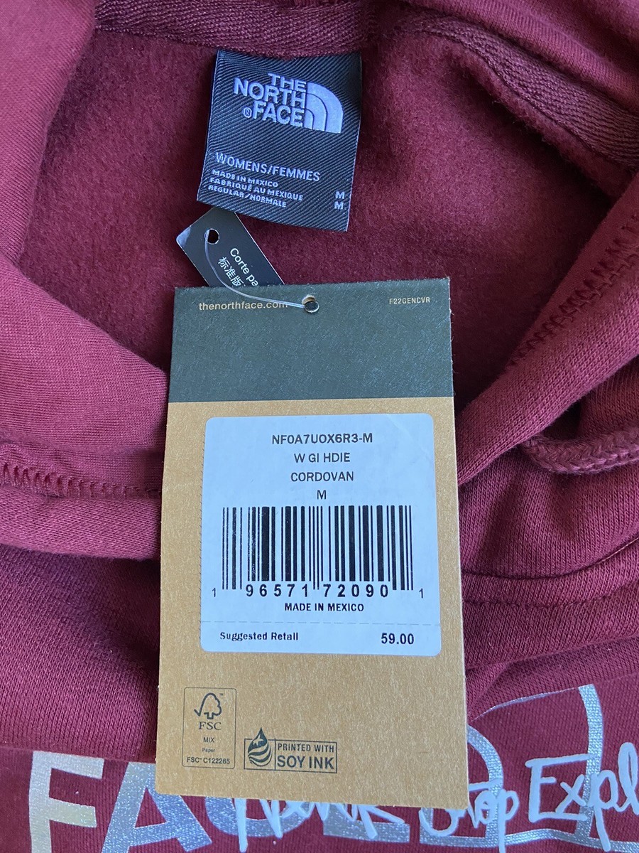 Au様 The North Face Hoodie Women size M TNF Cordovan Pullover