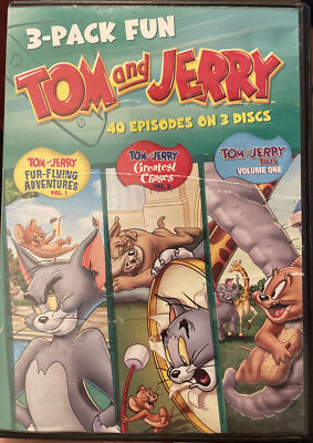 Tom and Jerry 3 Pack Fun DVD SET - 40 Episodes on 3 Discs DVD | eBay