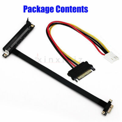 PCI Express PCI-e 1X to 16X Extension cable w/ Power Cable #E3