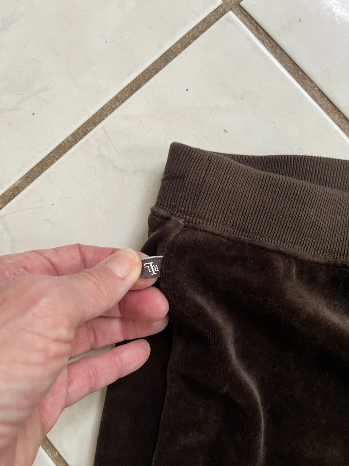 LAUREN RALPH LAUREN Green Label NEW! Dark Brown Velour Wide Leg Track Pants 3X - Image 3 of 4